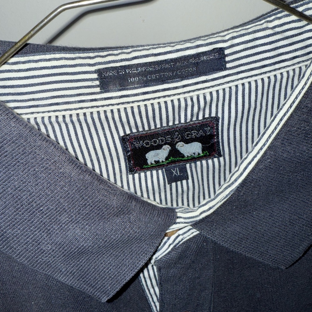 VINTAGE Men's Dark Blue Polo Shirt